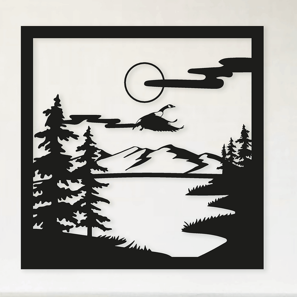 Tableau Paysage Montagne, Lac et Forêt – Soleil