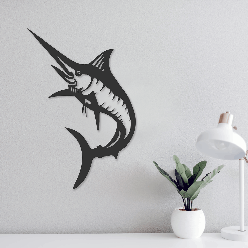 Tableau Marlin Bleu Océan - Énergie Marine