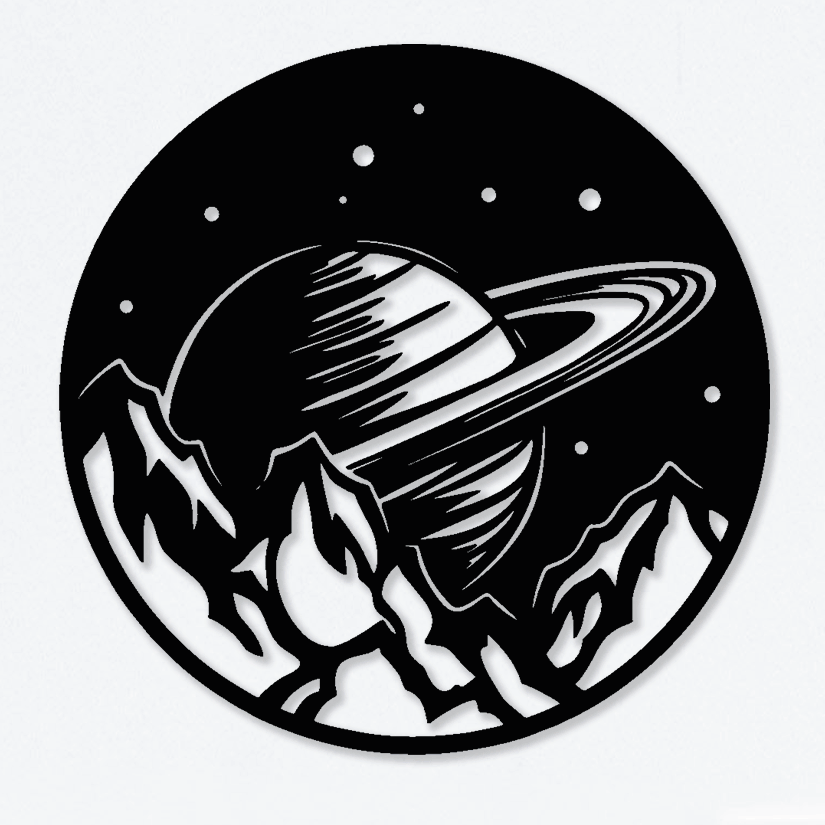 Tableau Saturne et Montagne