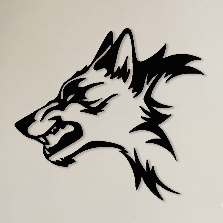 Tableau Tête de Loup Enragée