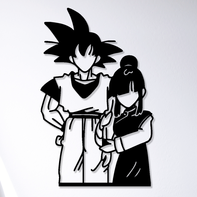 Tableau Goku et Chi-chi DBZ