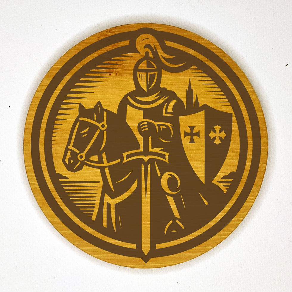 dessous de verre bambou chevalier cheval