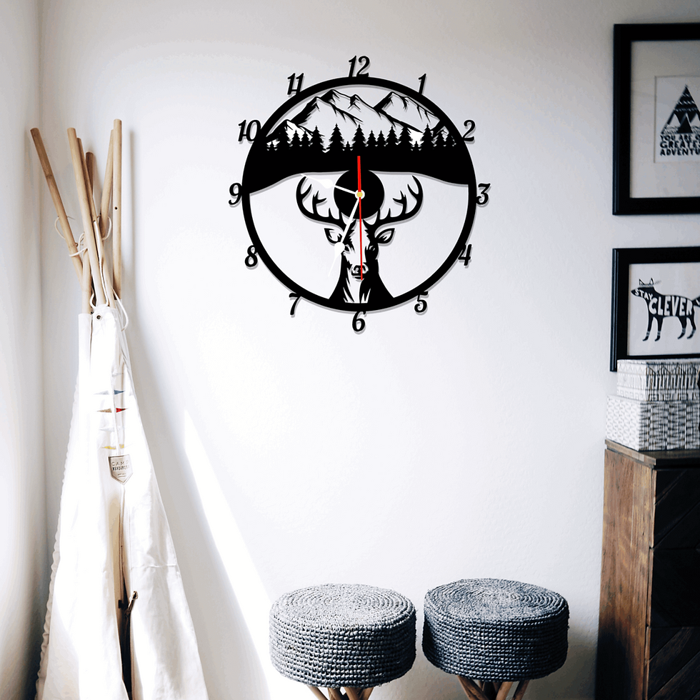 Horloge - Cerf Montagne – Authentique