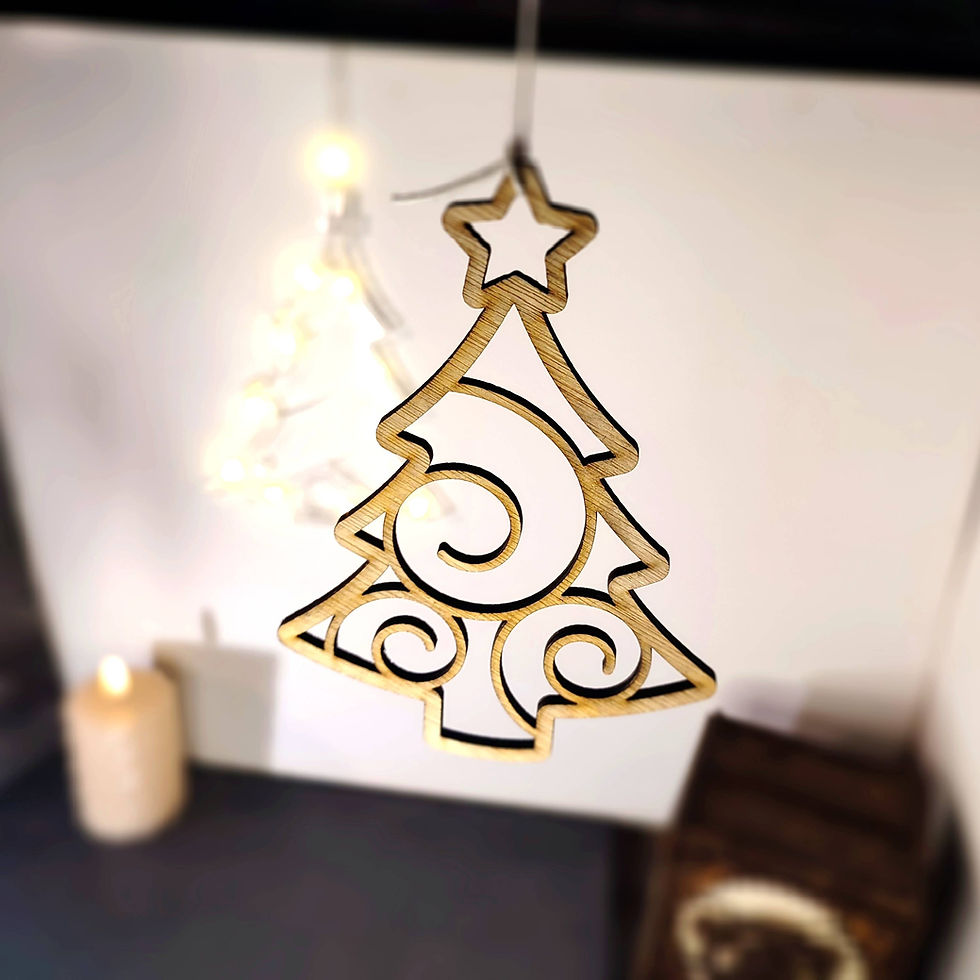 Miniature : Pack 10 boules de Noël découpées au laser