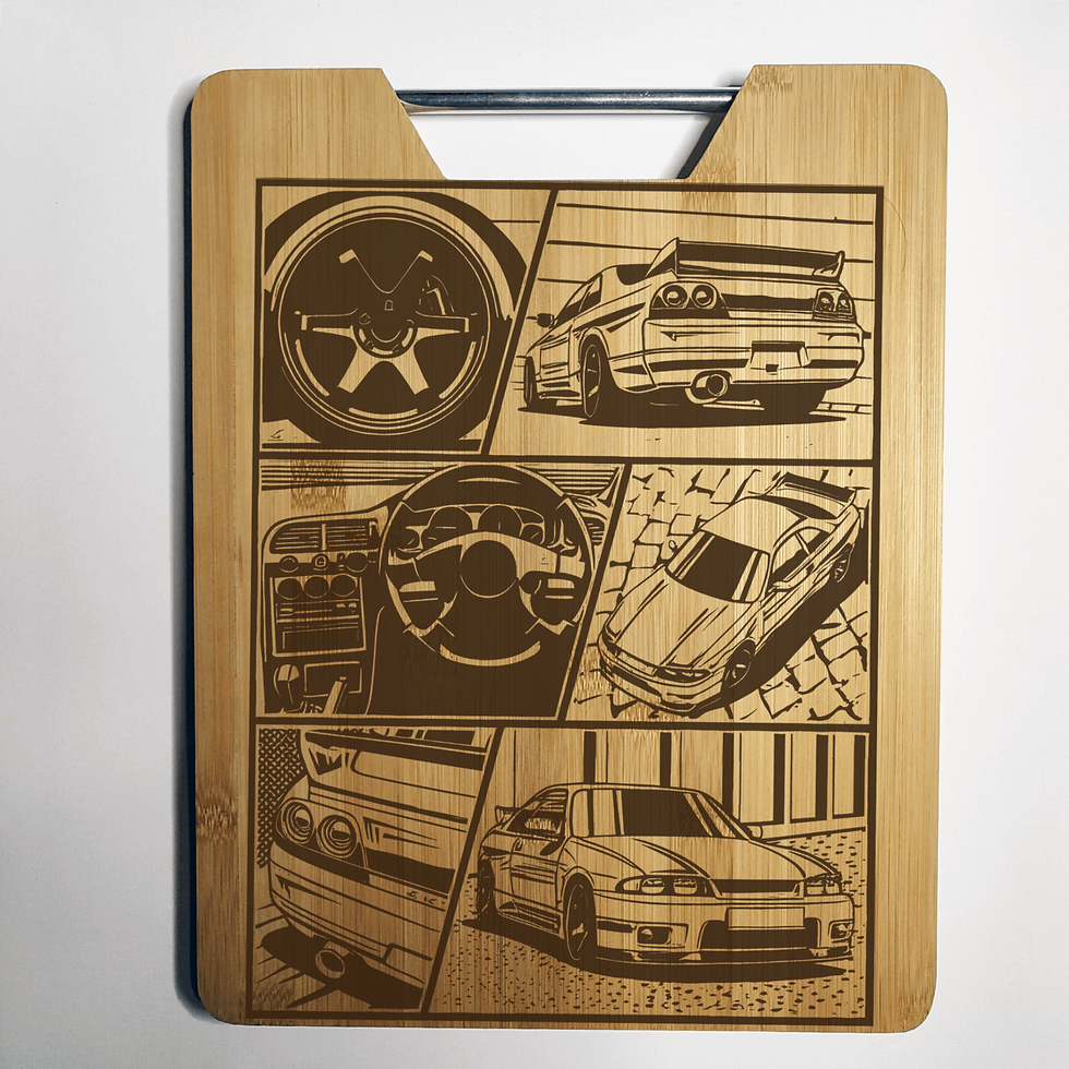 Nissan GT-R style BD - Planche à Découper Gravée
