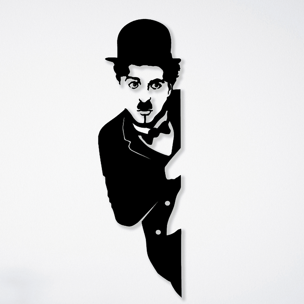 Tableau Charlie Chaplin Portrait Et Ambiance Cinéma - Intemporel Et Expressif