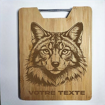Planche à découper en bambou gravée personnalisée avec motif de chat – cadeau original gravure laser