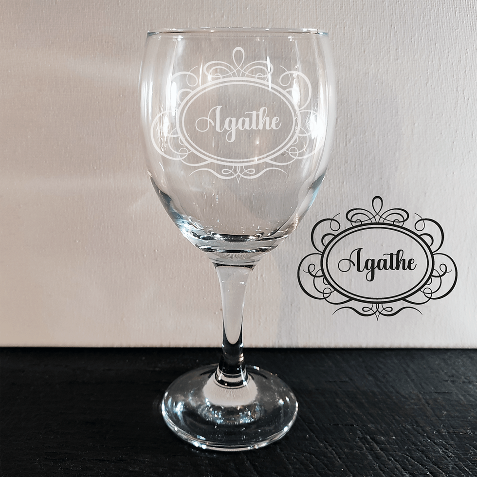 verre a vin 340 ml personnalise ornements delicats