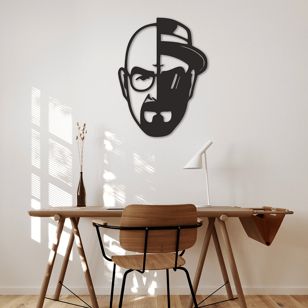 Tableau Demi-Têtes Breaking Bad - Walter White & Jesse Pinkman Assemblées