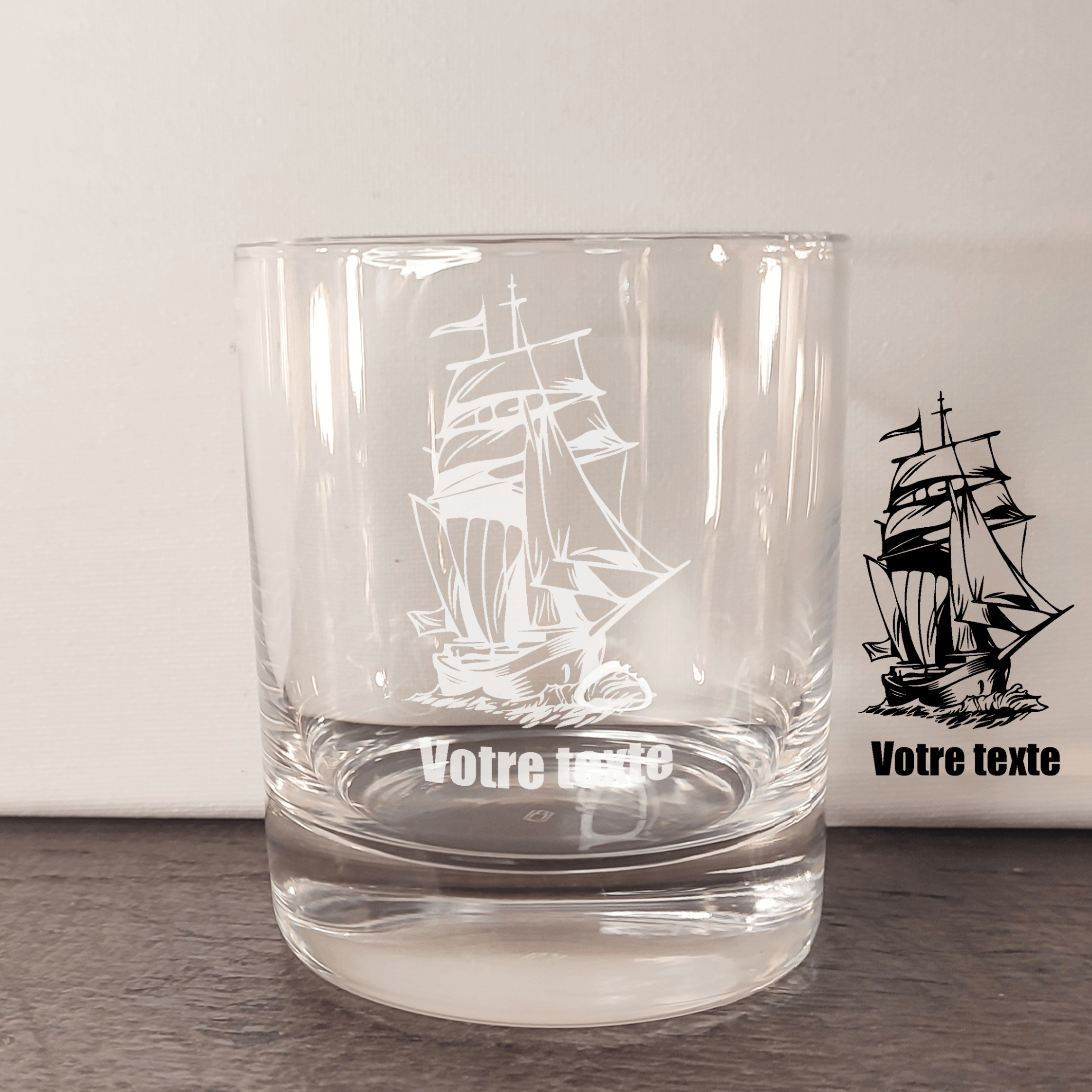 verre whisky personnalise grand voilier majestueux