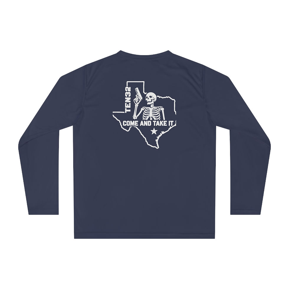 Thumbnail: Texas Skeleton 'Come And Take It' Performance Long Sleeve T‑Shirt