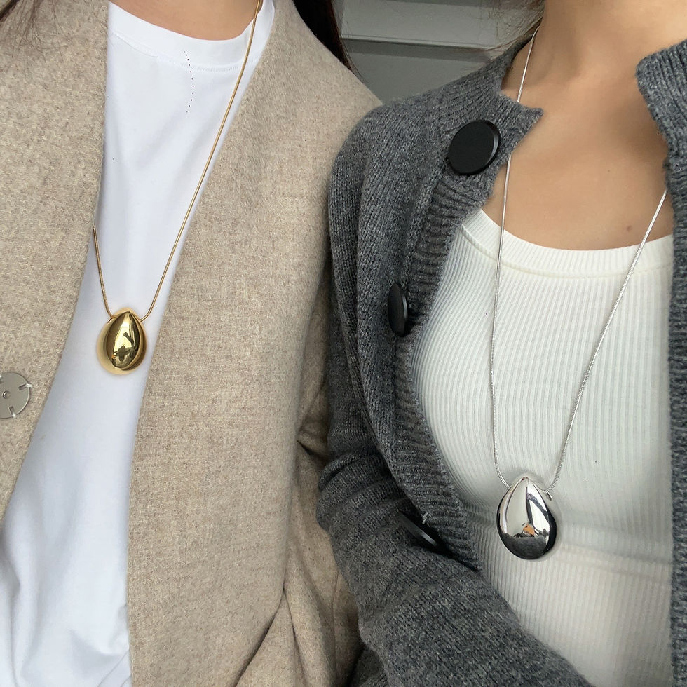 Стильний кулон "НОВА КРАПЛЯ ВIТРУ" на довгому ланцюжку