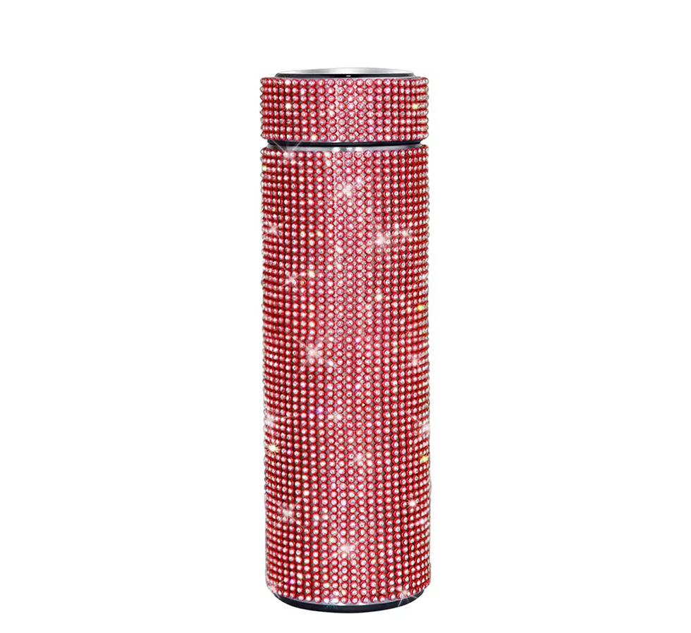 Thumbnail: Rhinestone Smart Thermos Tumbler 