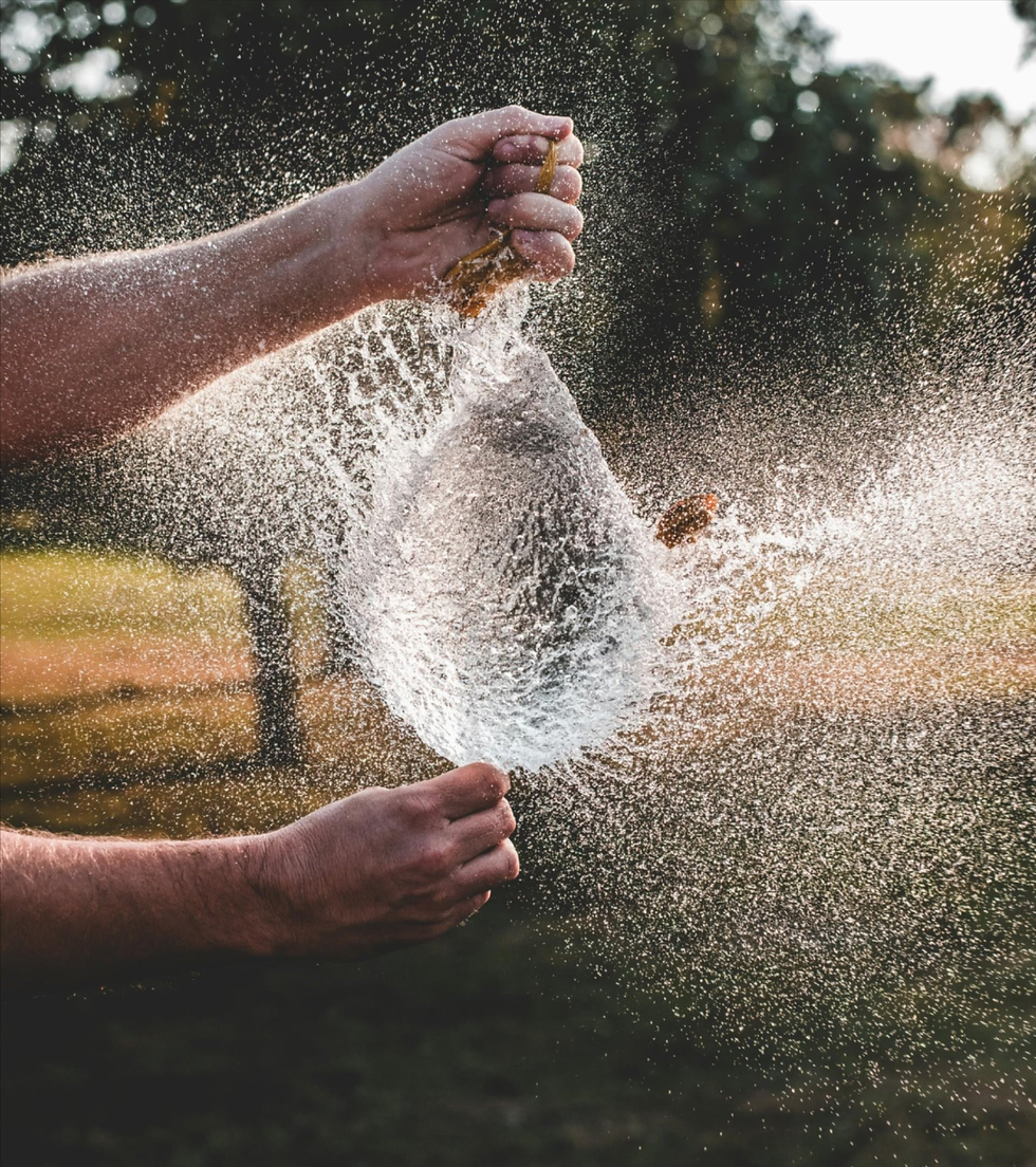 bolla di acqua in espansione