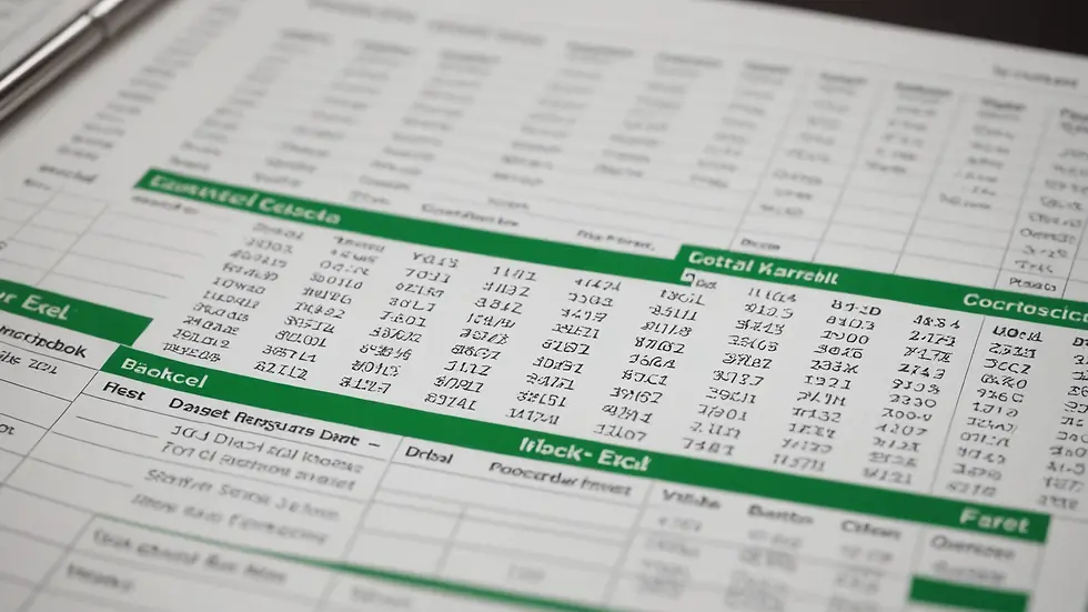 Close-up view of an open Excel workbook with visual basic code visible