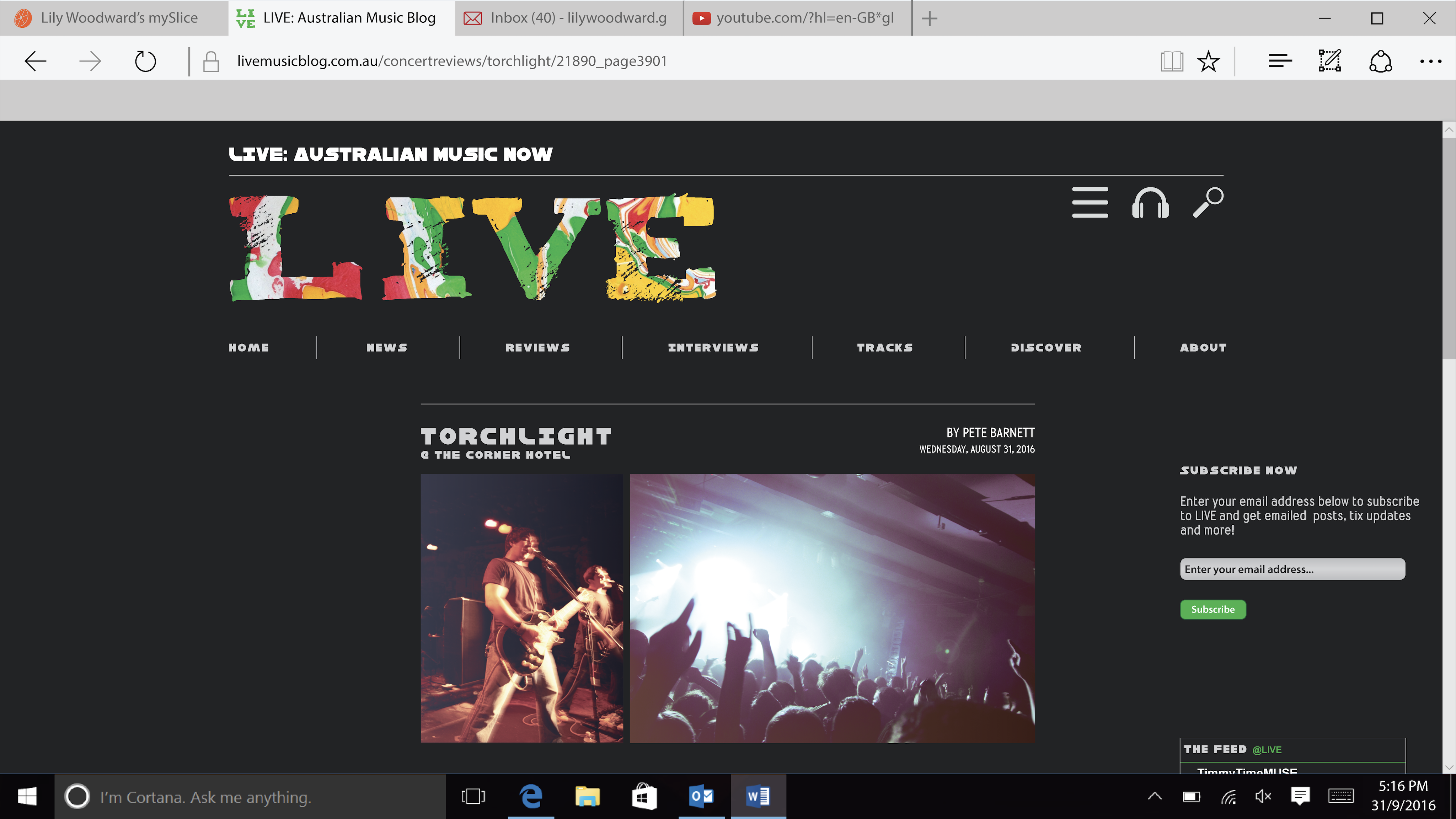 Music Blog Site