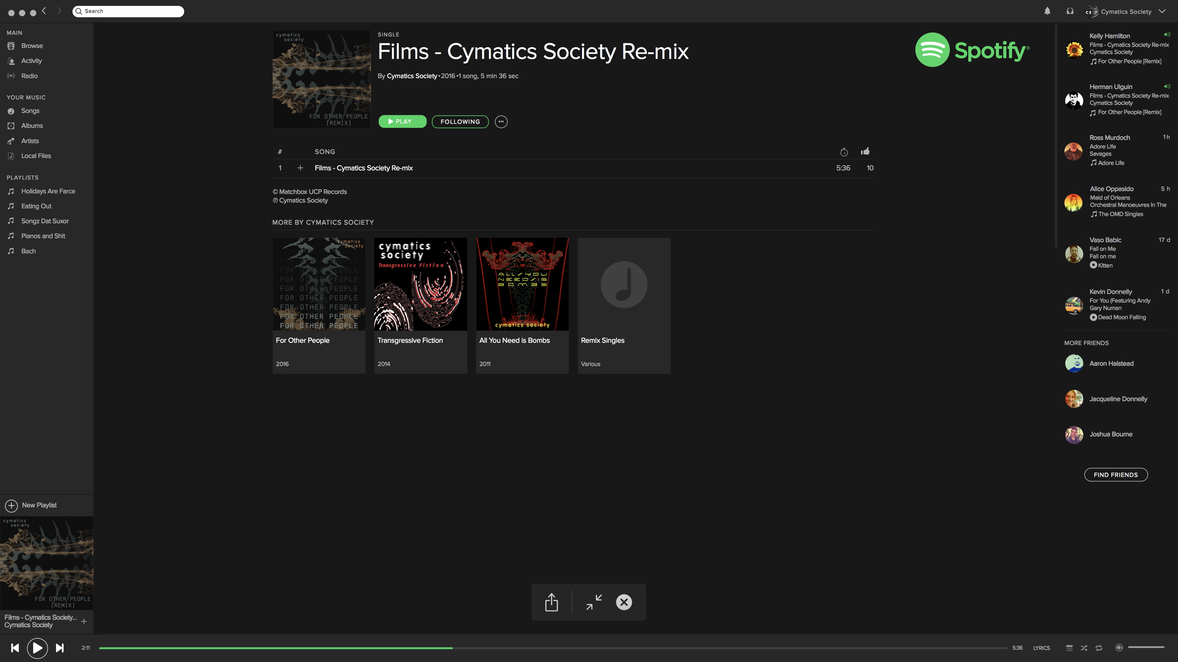 Spotify Album Page