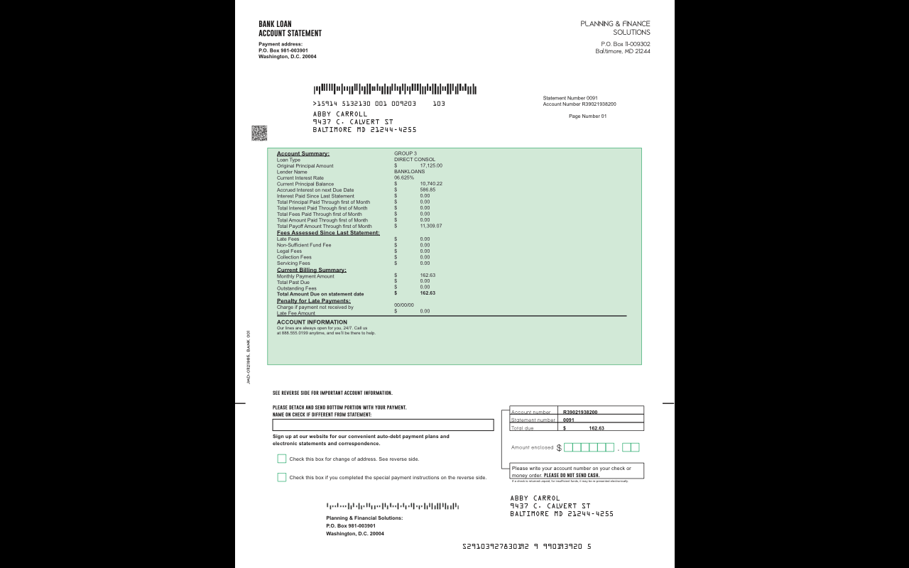 Generic Phone Bills