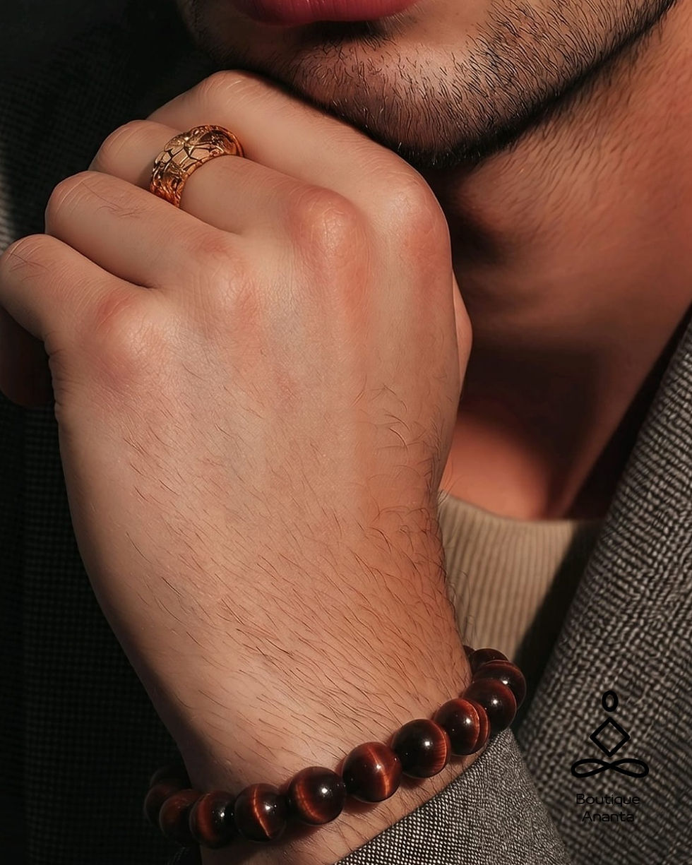 Miniature : Oeil de tigre poignet bracelet pierres naturelles Albi Ananta