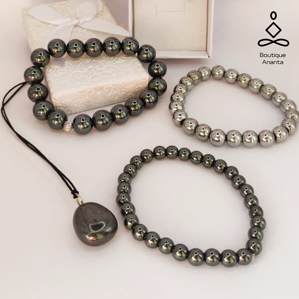Miniature : bracelet hématite lithothérapie, pierre ancrage protection, hématite naturelle fait main, bijou hématite artisanal Albi Tarn
