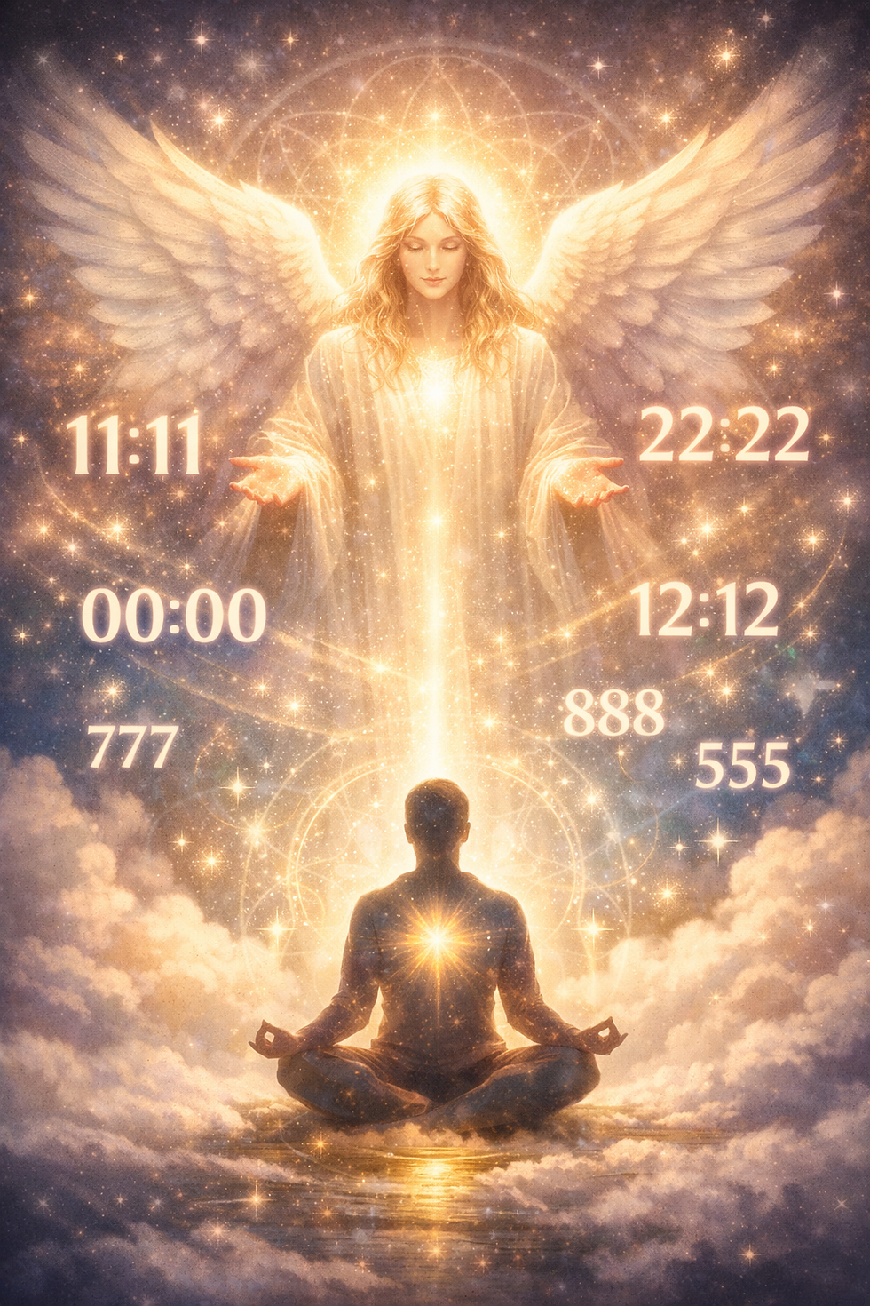 anges gardiens heures miroir illustration spiritualité bien-être numérologie