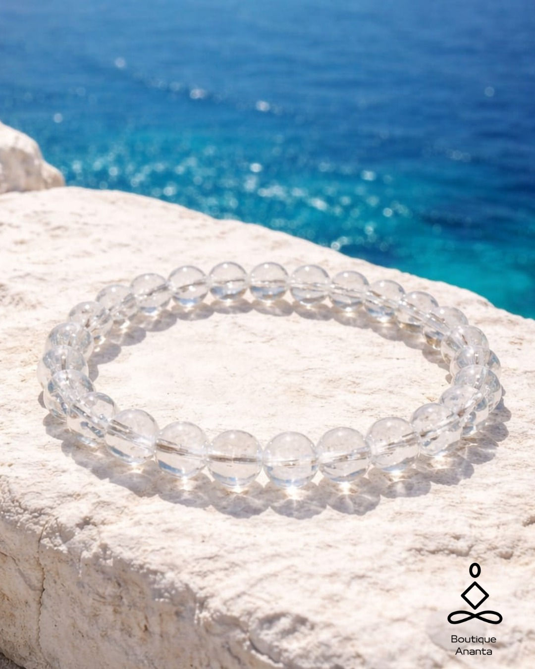 Cristal de roche bracelet pierres naturelles Albi Ananta