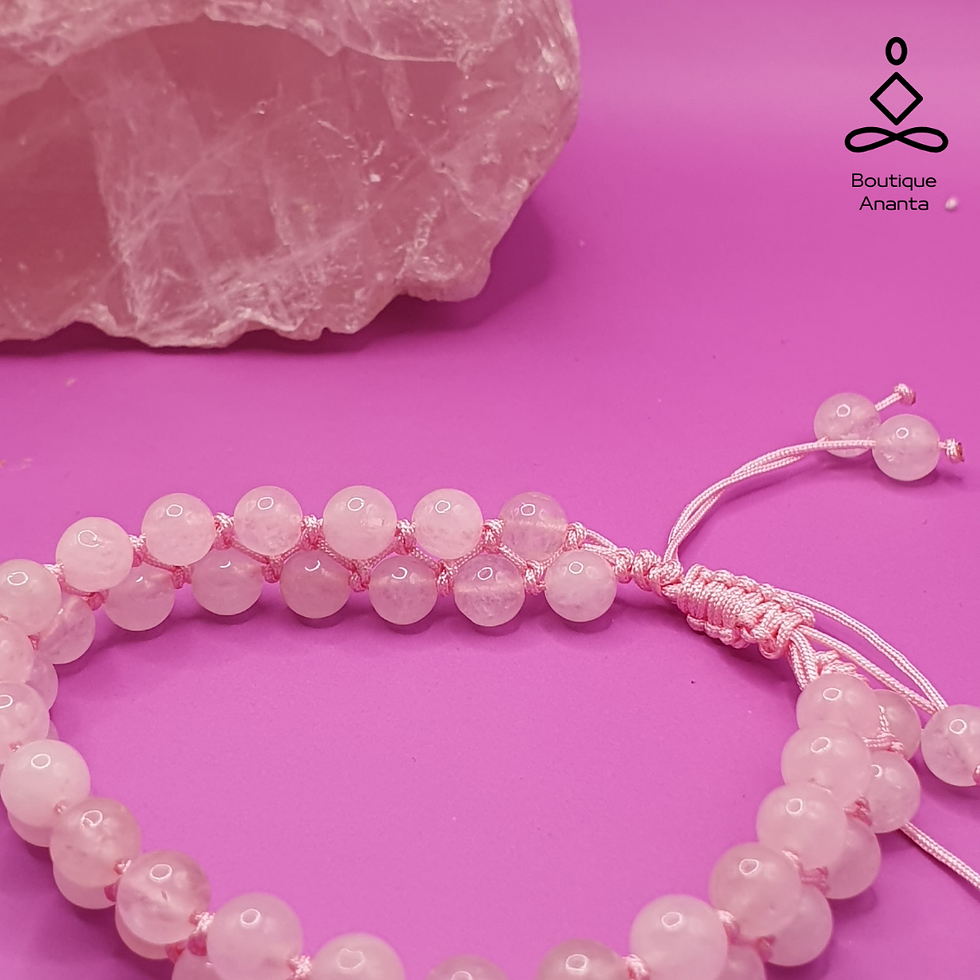 Miniature : Qartz rose bracelet pierres naturelles Albi Ananta