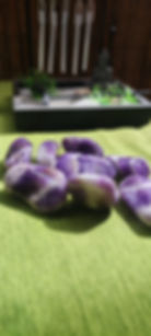 Améthyste Rubanée Malawi A Pierre Roulée 4-6cm