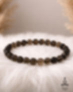 Bracelet quartz fumé naturel perles 8mm brun translucide fait main Boutique Ananta Saint-Juéry Tarn