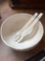 Salad bowl and servers by Dominique Olay