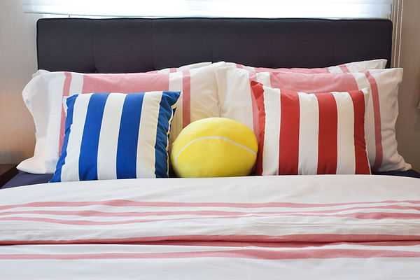 Comfortable beds in our homestay