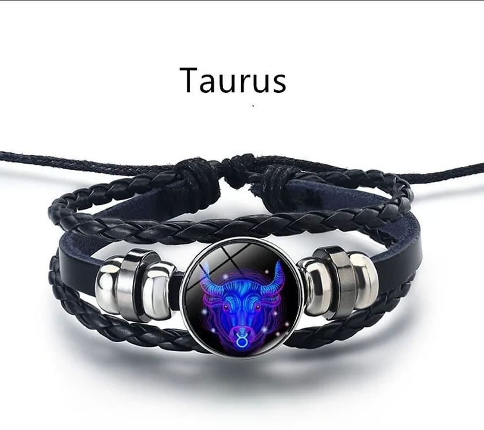 Miniatura: Pulseira Trançada de Couro Vintage Unissex Signos Do Zodíaco Bracelete Constelaç