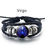 Miniatura: Pulseira Trançada de Couro Vintage Unissex Signos Do Zodíaco Bracelete Constelaç