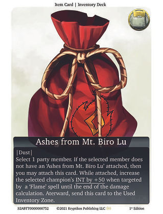 Ashes from Mt. Biro Lu