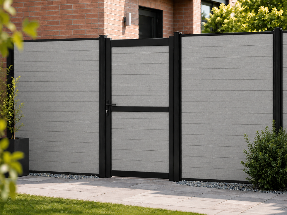 Deano's Matching Composite Gates Premium Pear gatel to match dino premium pearl fencing 2