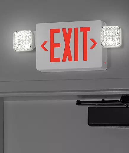 Exit sign hard wired in a hotel in Wisconsin