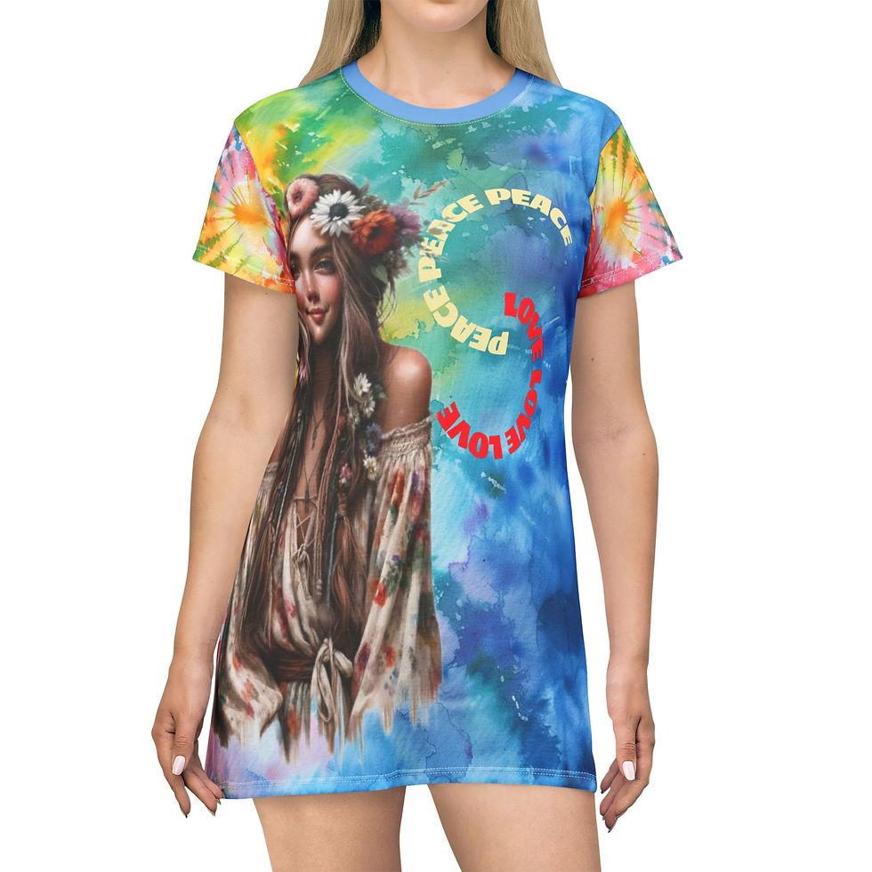 Thumbnail: Get Your Grove On! Colorful Tie-Dye T-Shirt Dress 