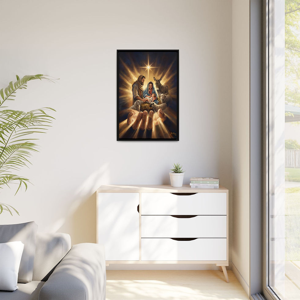 Thumbnail: Framed Canvas Art — "THE GIFT" By John Reign