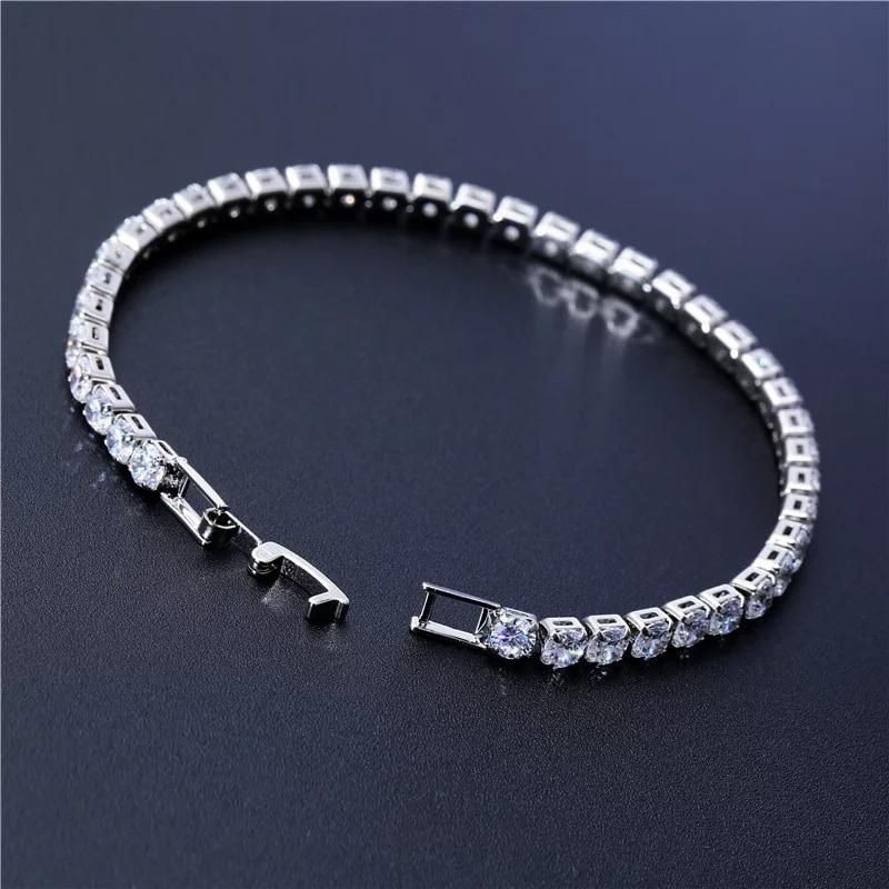 Thumbnail: Silver tennis bracelet for all genders