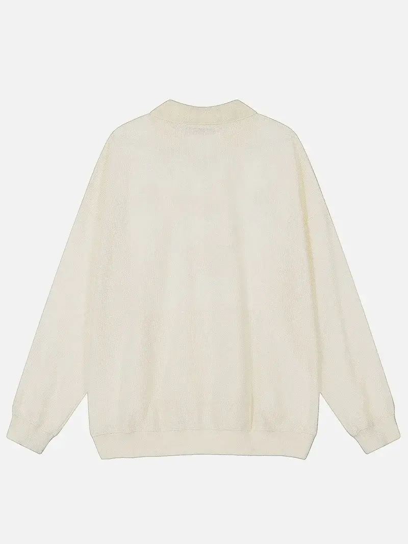 Thumbnail: Fold-Over Embroidery Sweatshirt