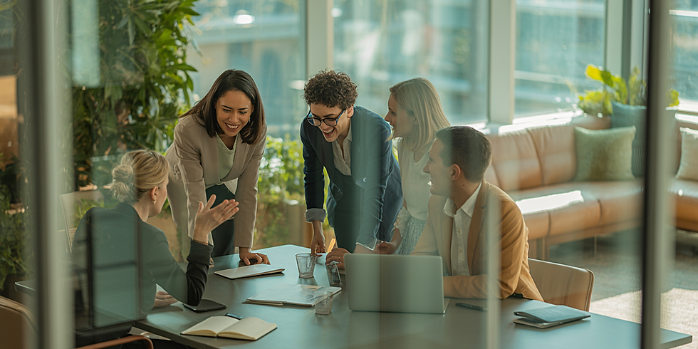 Business Team Collaborating in Modern Office