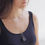 Thumbnail: Velvet Solid Lava Stone Necklace - Silver Plated - Dansk Smykkekunst