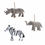 Thumbnail: Faux Fur Animal Safari Hanging Decoration - Gisela Graham