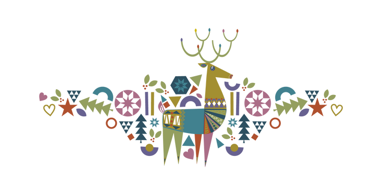 Illustrations used for the Christmas menu design