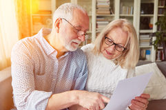 Couple reviewing paperwork