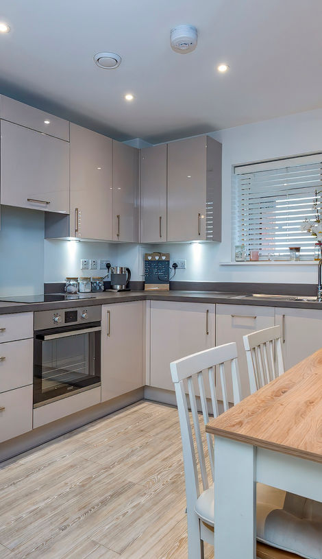 A modern 1-bedroom apartment for under £300k with an open-plan kitchen, and high-spec appliances in Thamesmead, London.