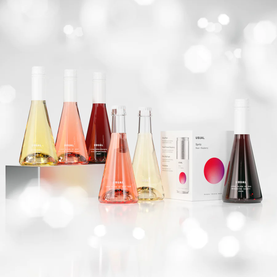 Holiday Wines amidst sparkly background