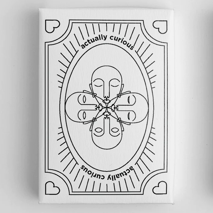 White and Black Abstract Art Curiosity Card Deck