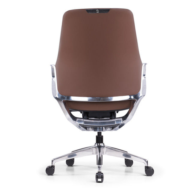 Thumbnail: Veneto  Executive Mid-Back Chair with Polished Aluminum Frame