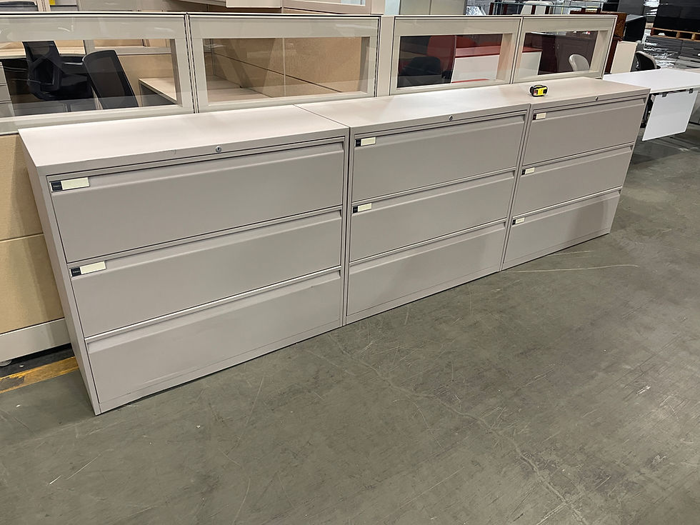Miniatura: Teknion  3 Drawer Lateral File 42" wide  Beige